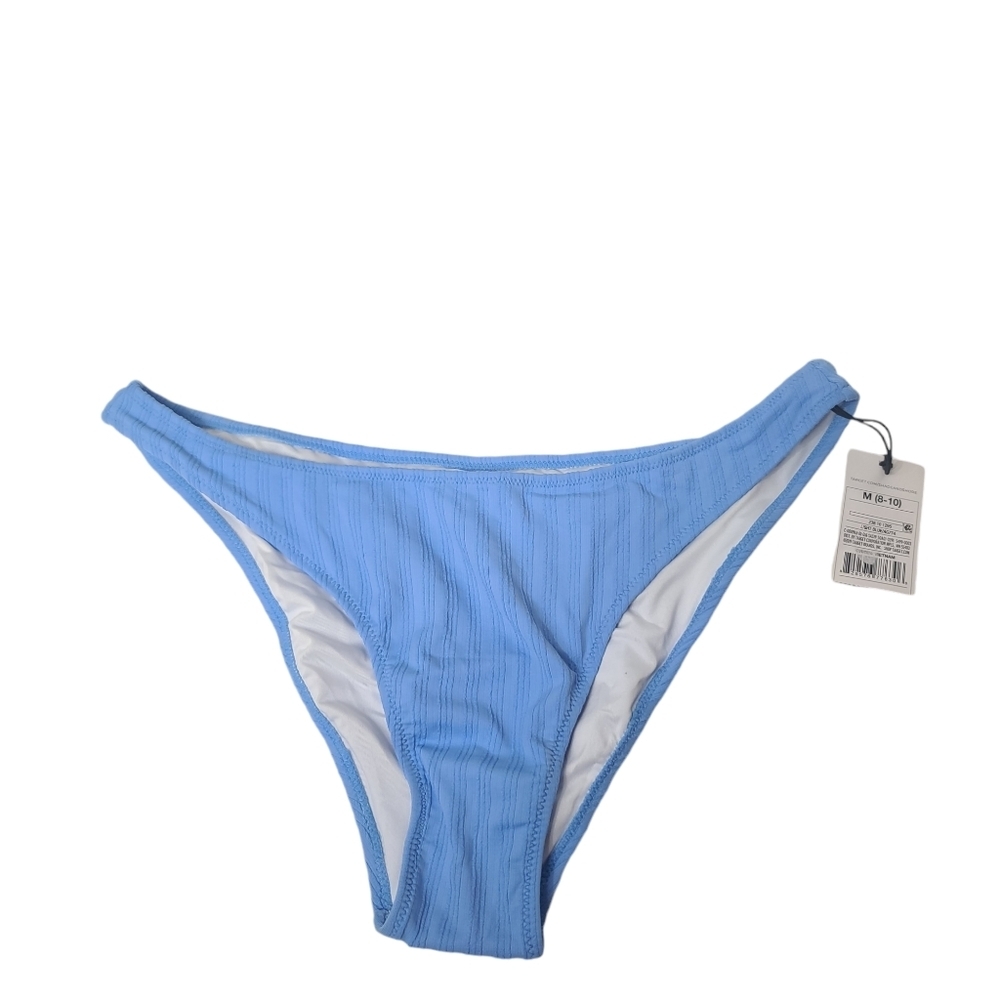 Nwt Shade & Shore Light Blue Lowest Coverage Extra Cheeky Bikini Bottom M